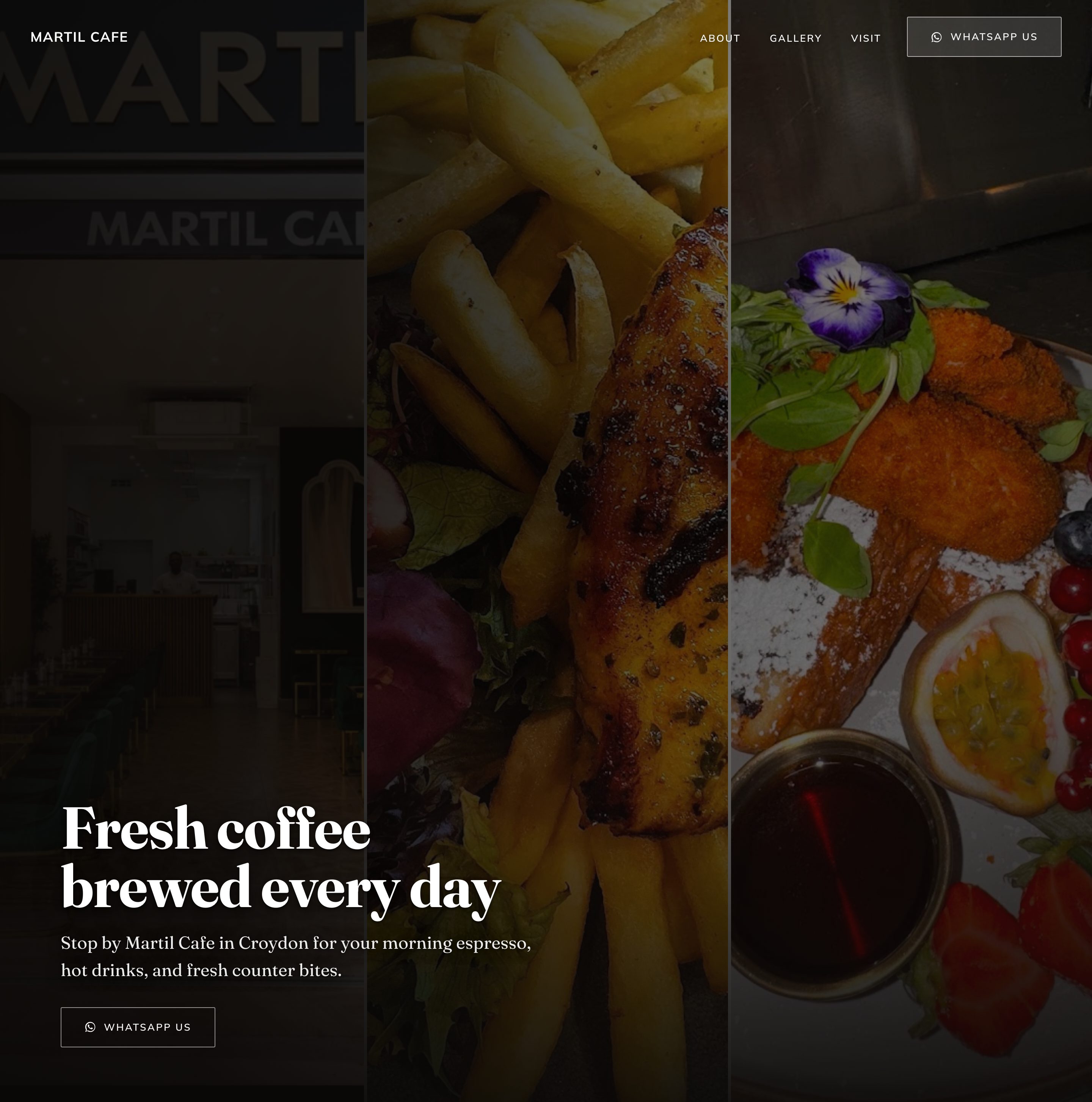 The website we built for Martil Cafe