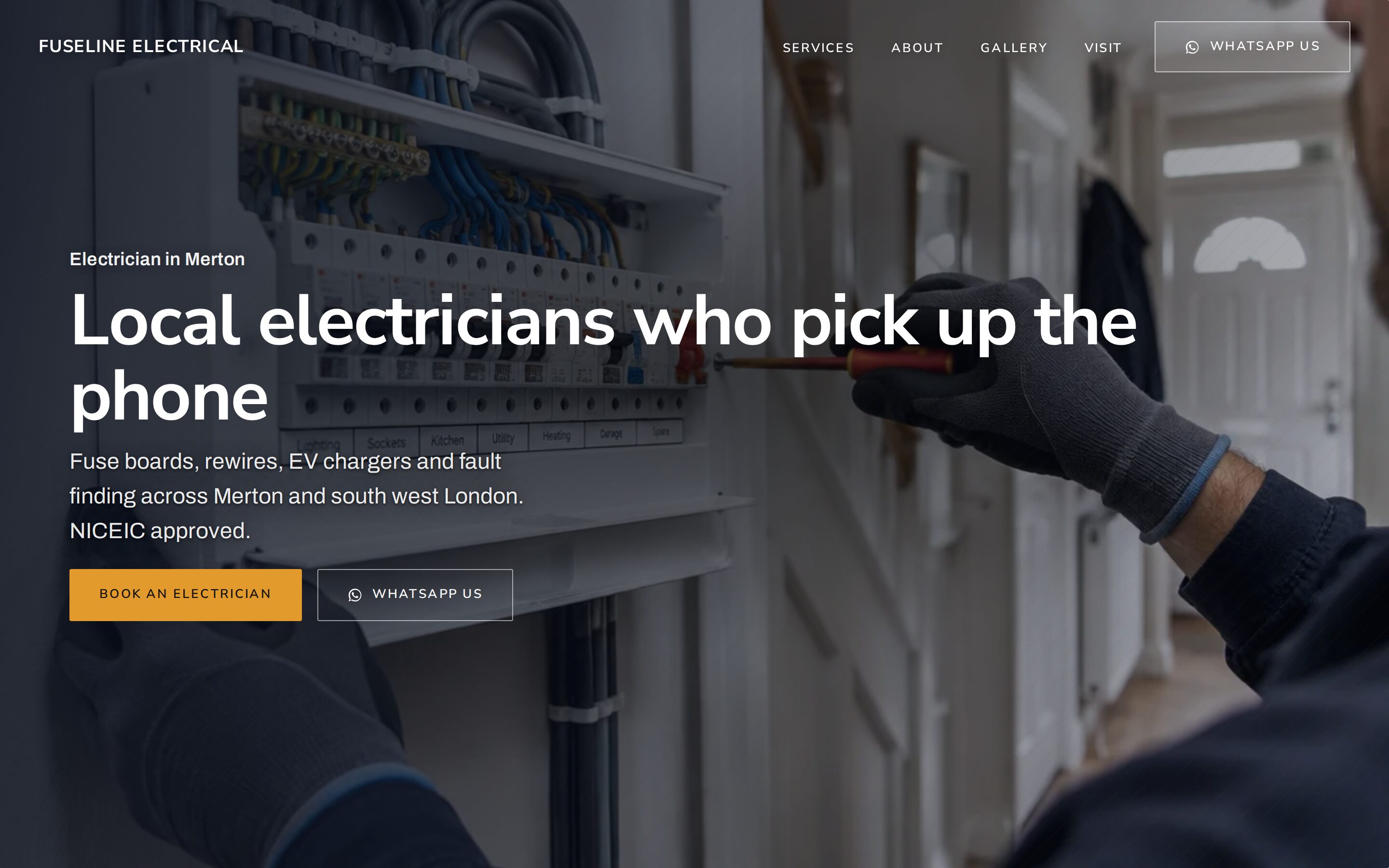 An example website for a electrical business