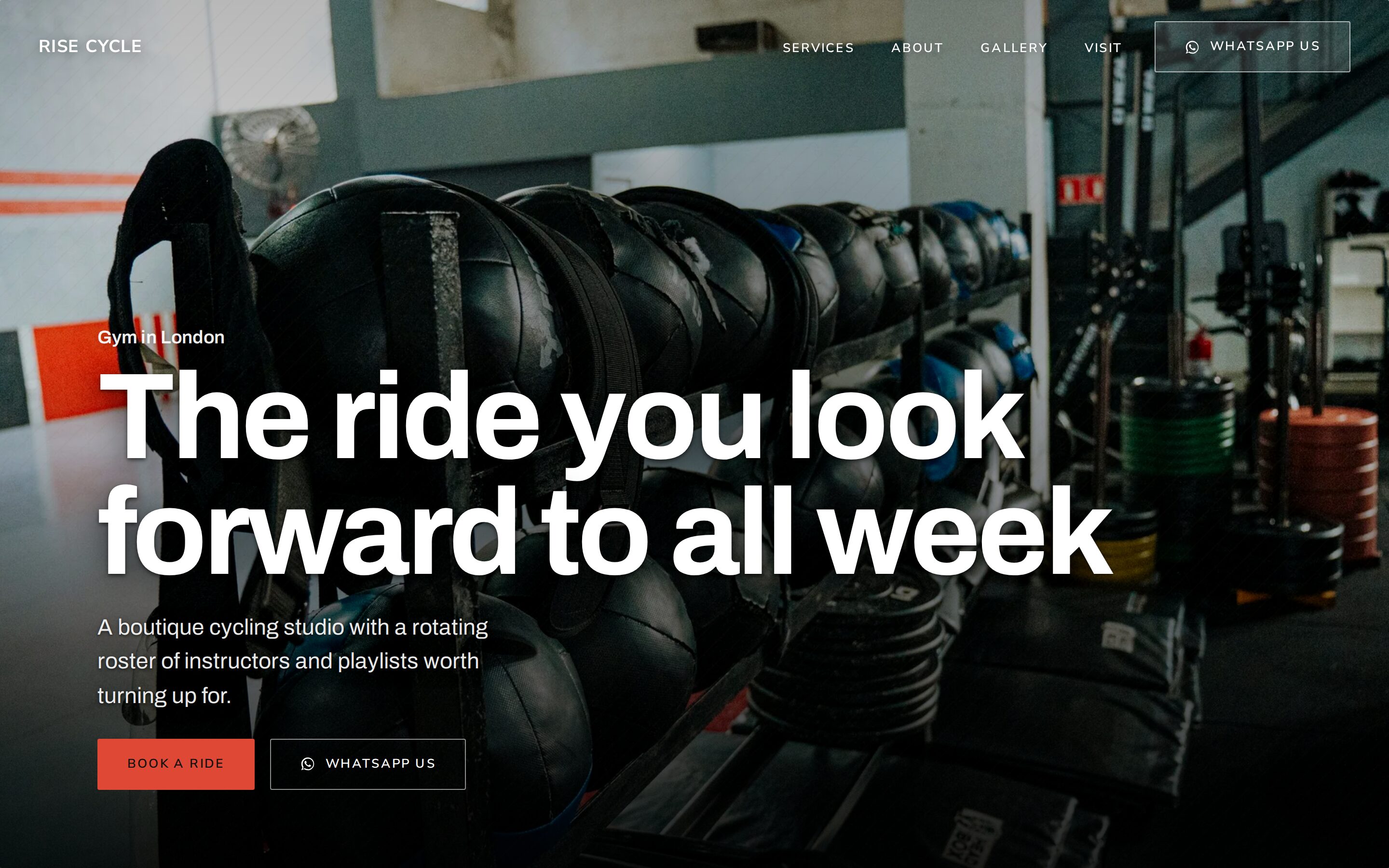 An example website for a gym