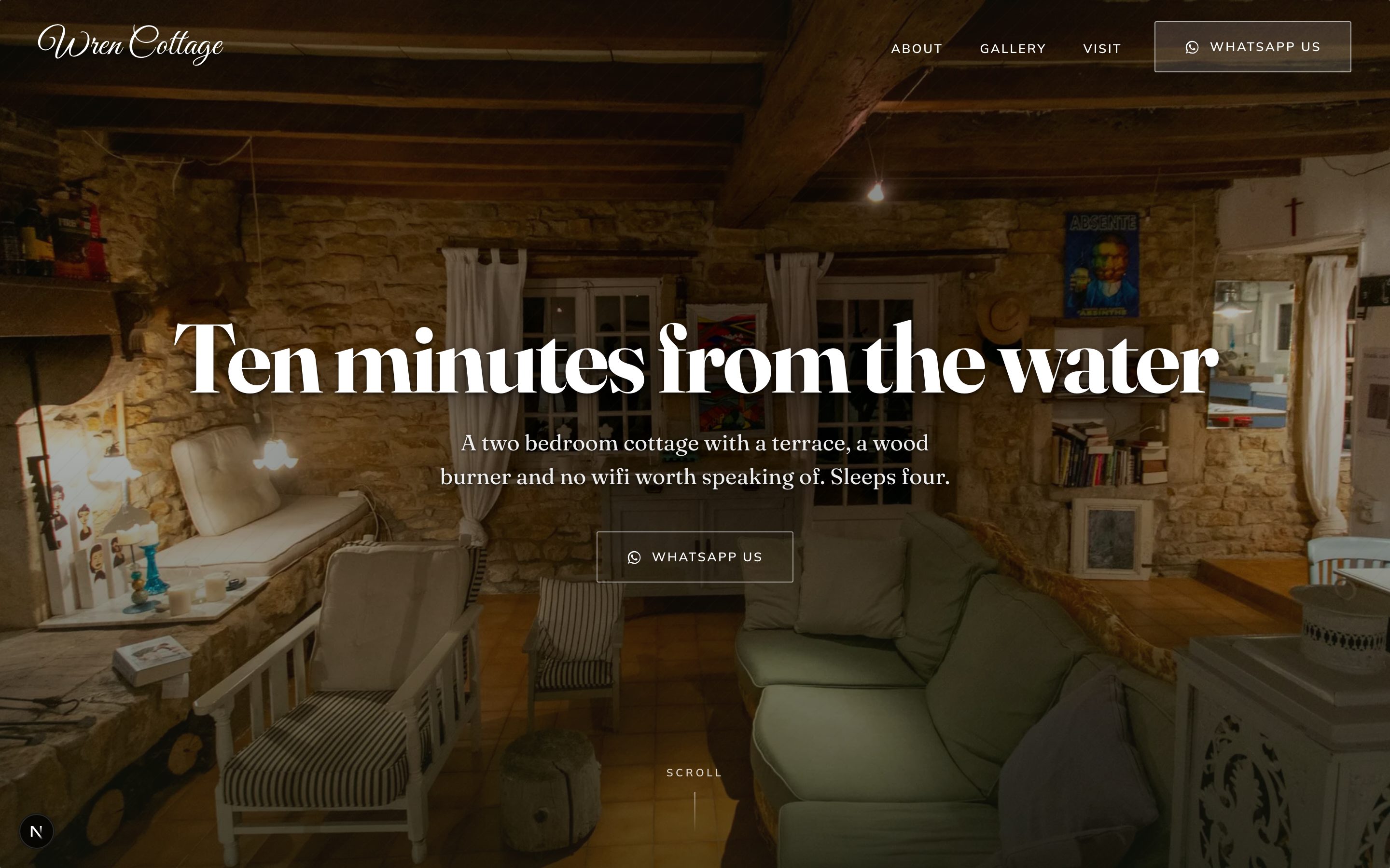 An example website for a holiday let