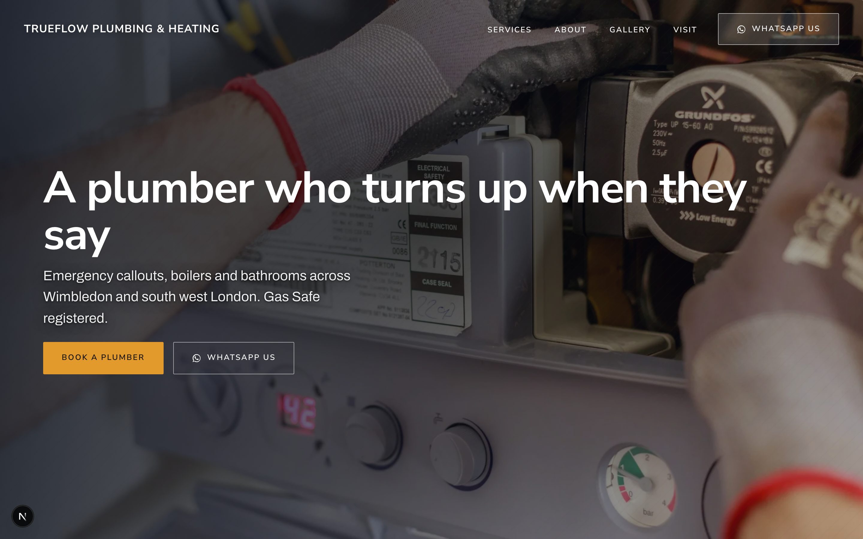 An example website for a plumbing business